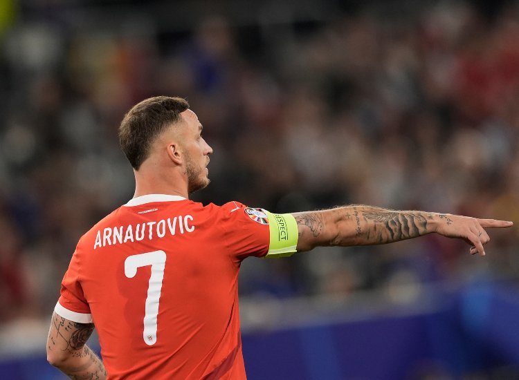 Marko Arnautovic con la maglia della nazionale austriaca - fonte Lapresse - mondosportivo.it