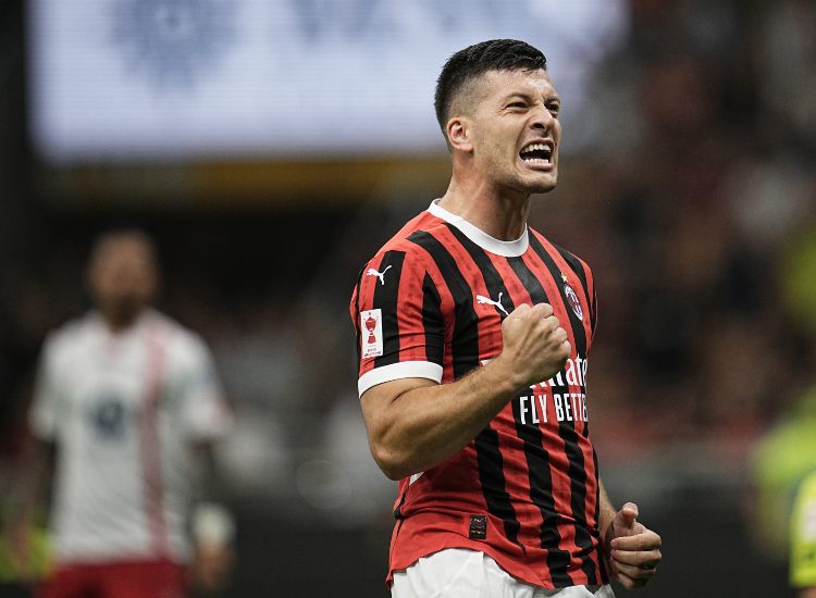 Luka Jovic con la maglia del Milan - fonte Lapresse - mondosportivo.it