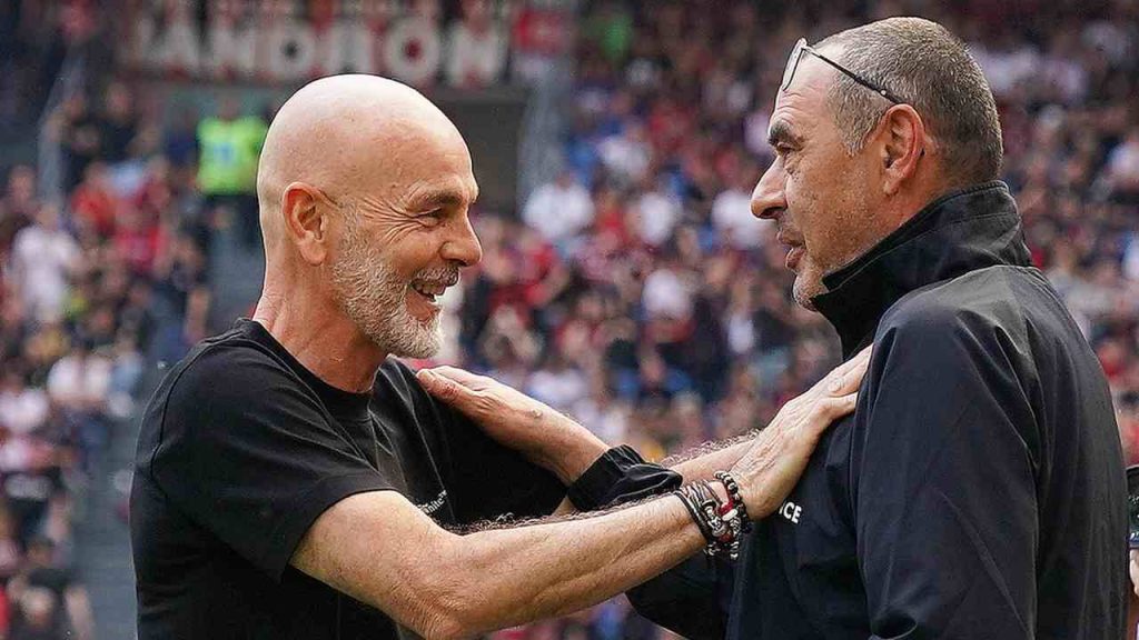 Stefano Pioli e Maurizio Sarri - fonte Lapresse - mondosportivo.it